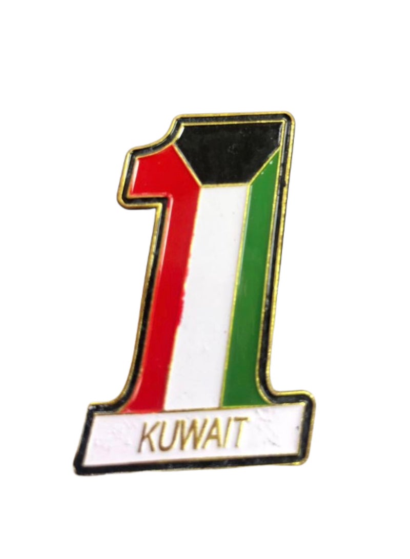 SEDRA | Kuwait Flag Decorative Metal Magnet Badge